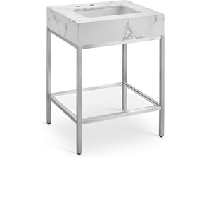 Meridian Marmo White Engineered Marble Bathroom Vanity