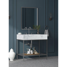 Meridian Marmo White Engineered Marble Bathroom Vanity