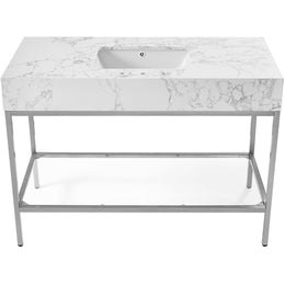 Meridian Marmo White Engineered Marble Bathroom Vanity
