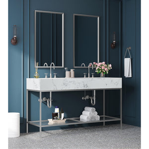 Meridian Marmo White Engineered Marble Bathroom Vanity
