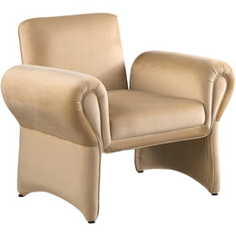 Meridian Fleurette Camel Velvet Accent Chair