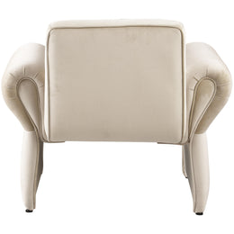 Meridian Fleurette Cream Velvet Accent Chair