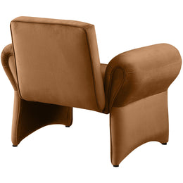 Meridian Fleurette Saddle Velvet Accent Chair