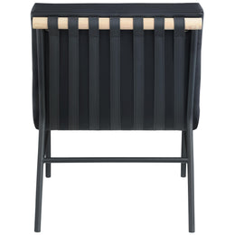 Meridian Burke Black Vegan Leather Accent Chair