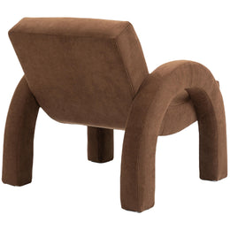 Meridian Corduroy Brown Corduroy Fabric Accent Chair