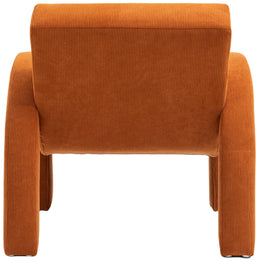 Meridian Corduroy Cognac Corduroy Fabric Accent Chair