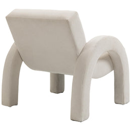Meridian Corduroy Cream Corduroy Fabric Accent Chair