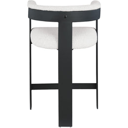 Meridian Romeo Cream Boucle Fabric Counter Stool