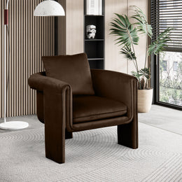 Meridian Sloan Brown Velvet Accent Chair