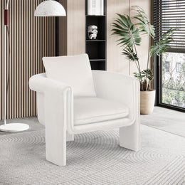 Meridian Sloan Cream Velvet Accent Chair