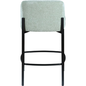 Meridian Burton Mint Chenille Fabric Stool