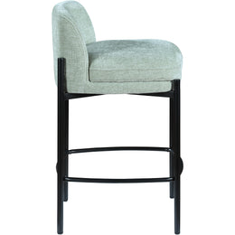 Meridian Burton Mint Chenille Fabric Stool