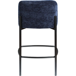 Meridian Burton Navy Chenille Fabric Stool