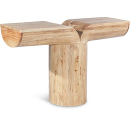 Meridian Tee Oak Console Table
