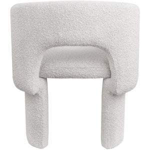 Meridian Emmet Cream Boucle Fabric Dining Chair / Accent Chair