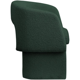 Meridian Emmet Green Boucle Fabric Dining Chair / Accent Chair
