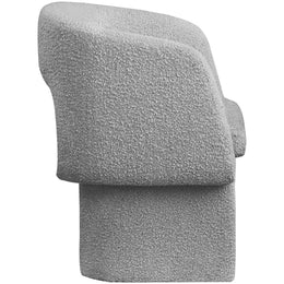 Meridian Emmet Grey Boucle Fabric Dining Chair / Accent Chair