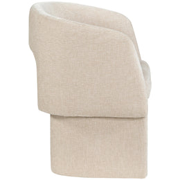 Meridian Emmet Beige Chenille Fabric Dining Chair / Accent Chair