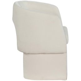 Meridian Emmet Cream Chenille Fabric Dining Chair / Accent Chair
