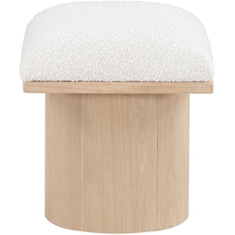 Meridian Pavilion Cream Boucle Fabric Bench/Stool