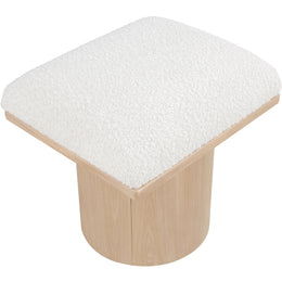 Meridian Pavilion Cream Boucle Fabric Bench/Stool
