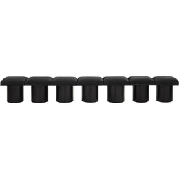 Meridian Pavilion Black Boucle Fabric Bench