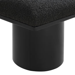 Meridian Pavilion Black Boucle Fabric Bench