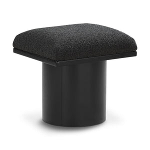 Meridian Pavilion Black Boucle Fabric Bench/Stool
