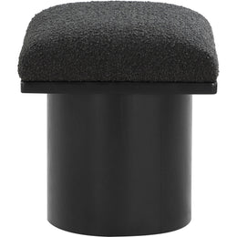 Meridian Pavilion Black Boucle Fabric Bench/Stool