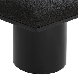 Meridian Pavilion Black Boucle Fabric Bench/Stool
