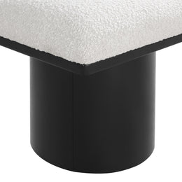 Meridian Pavilion Cream Boucle Fabric Bench