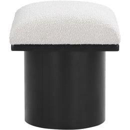 Meridian Pavilion Cream Boucle Fabric Bench/Stool