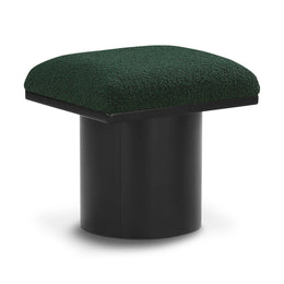 Meridian Pavilion Green Boucle Fabric Bench/Stool
