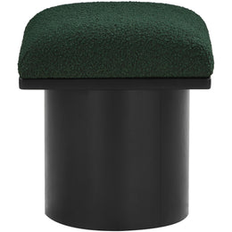 Meridian Pavilion Green Boucle Fabric Bench/Stool