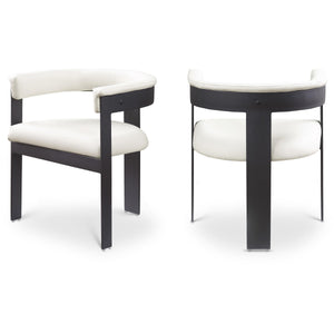 Meridian Romeo Cream Vegan Leather Dining Chair