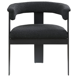 Meridian Romeo Black Boucle Fabric Dining Chair