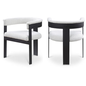 Meridian Romeo Cream Boucle Fabric Dining Chair