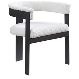 Meridian Romeo Cream Boucle Fabric Dining Chair