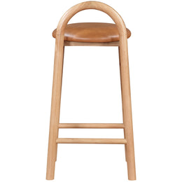 Meridian Calvin Cognac Vegan Leather Stool