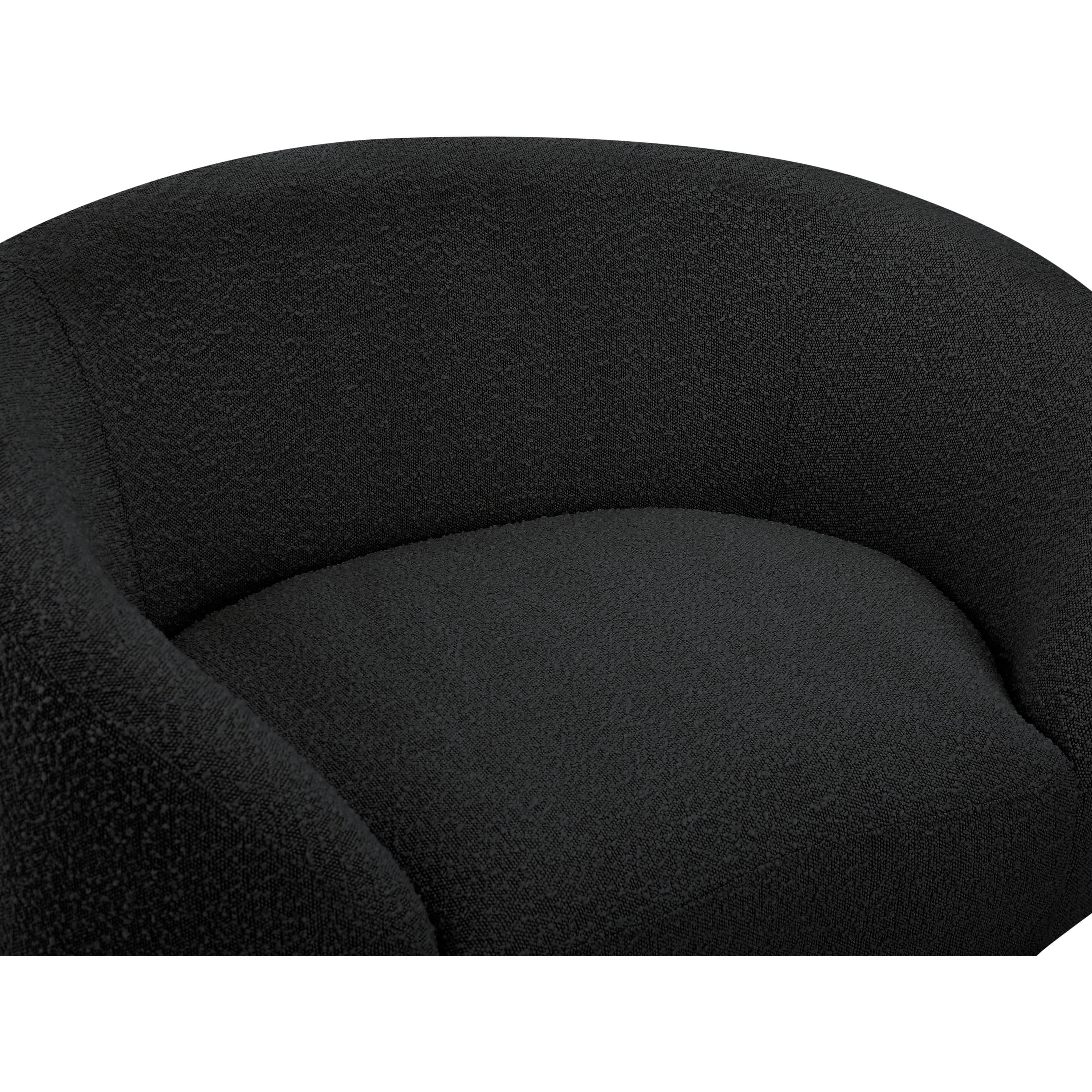 Meridian Ritz Black Boucle Fabric Chair