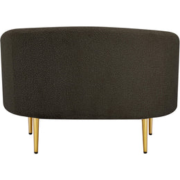Meridian Ritz Brown Boucle Fabric Chair