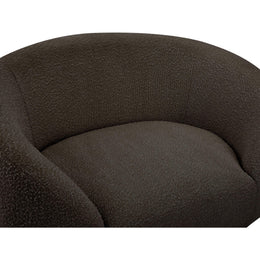 Meridian Ritz Brown Boucle Fabric Chair