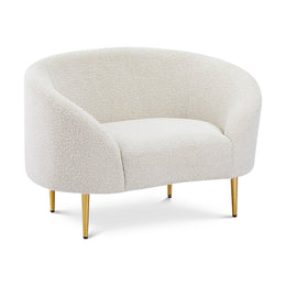 Meridian Ritz Cream Boucle Fabric Chair