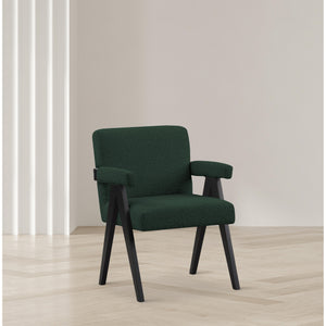 Meridian Woodloch Green Boucle Fabric Accent Chair