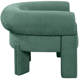 Meridian Stefano Green Polyester Fabric Accent Chair