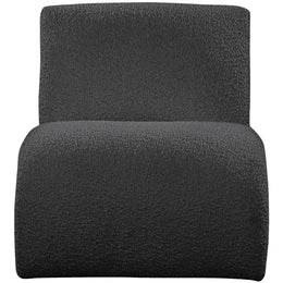 Meridian Mulberry Black Boucle Fabric Accent Chair