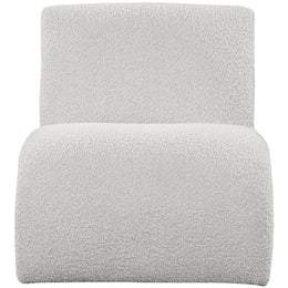 Meridian Mulberry Cream Boucle Fabric Accent Chair