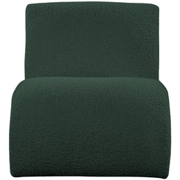 Meridian Mulberry Green Boucle Fabric Accent Chair