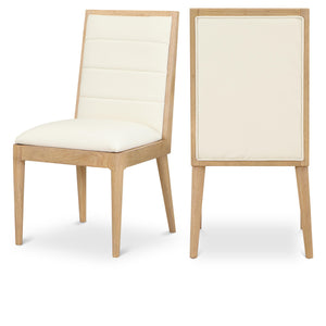 Meridian Bristol Cream Vegan Leather Dining Chair