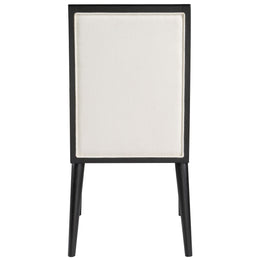 Meridian Bristol Cream Linen Textured Fabric Dining Chair